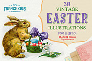 Vintage Easter Illustrations, a Seasonal Illustration by French Kiss Collections (Thumbnail 1 of 16)