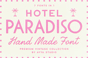 Hotel Paradiso Vintage Font Family, a Handwritten Font by Ayya Studio (Thumbnail 1 of 16)