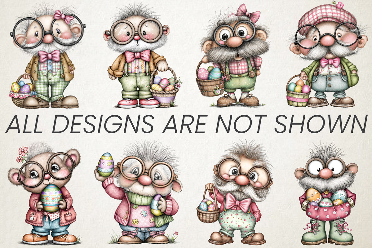 Whimsical Easter Grandpa Clipart, an Illustration by RobertsArt (Photo 4 of 6)