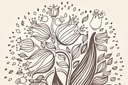 Vintage GARDEN for coloring pages, a Decorative Illustration by ekaart (Thumbnail 2 of 10)