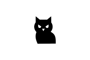 Grumpy Cat Silhouette, an Animal Illustration by Vectorium Studio