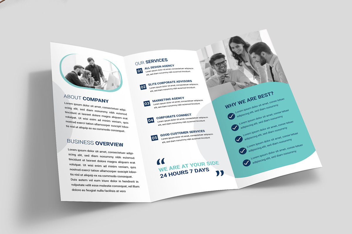 Corporate Agency Trifold Template, a Brochure Template by MightyDesign (Photo 3 of 7)