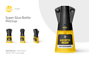 Super Glue Bottle Mockup Set, a Packaging Mockup by Country4k (Thumbnail 1 of 4)