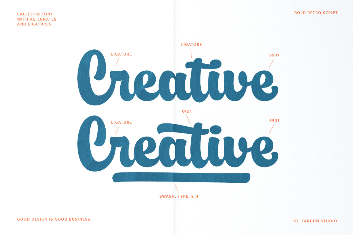 Callestia, a Script Font by Fargun Studio (Photo 2 of 14)