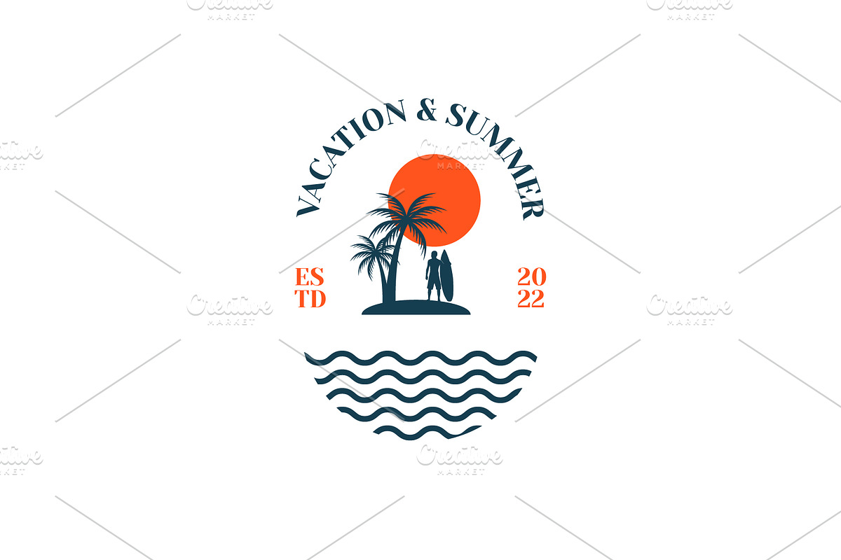 Summer Vacation Beach Logo Bundle, a Branding & Logo Template by Dyn Studio (Photo 3 of 6)