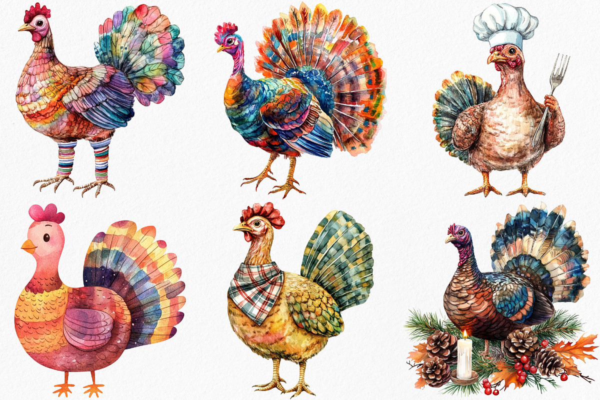 Thanksgiving Turkey Clipart, an Illustration by Canvas Craft (Photo 4 of 8)