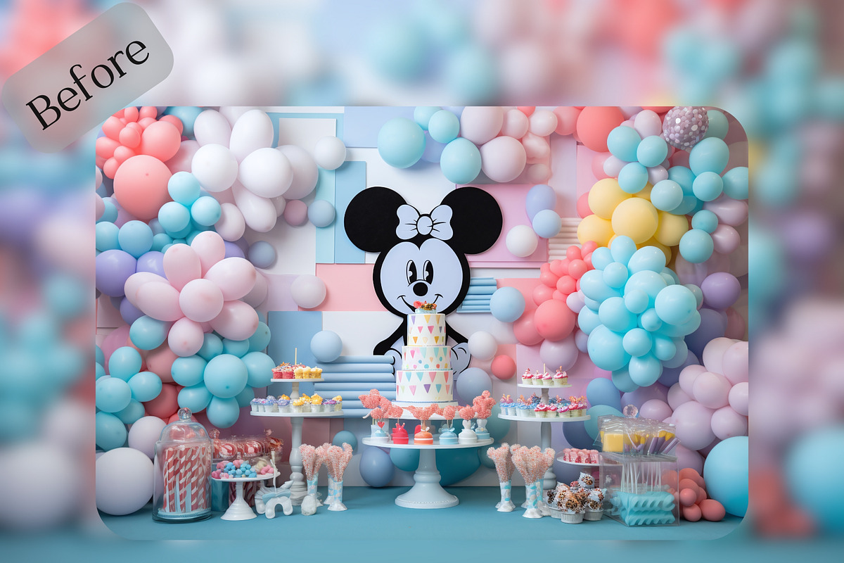 11 Pink and Blue Birthday Backdrops, a Layer Style Add-On by NSTUDIO (Photo 8 of 9)