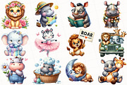 Watercolor Safari Animal Clipart, an Illustration by OK Design (Thumbnail 5 of 5)