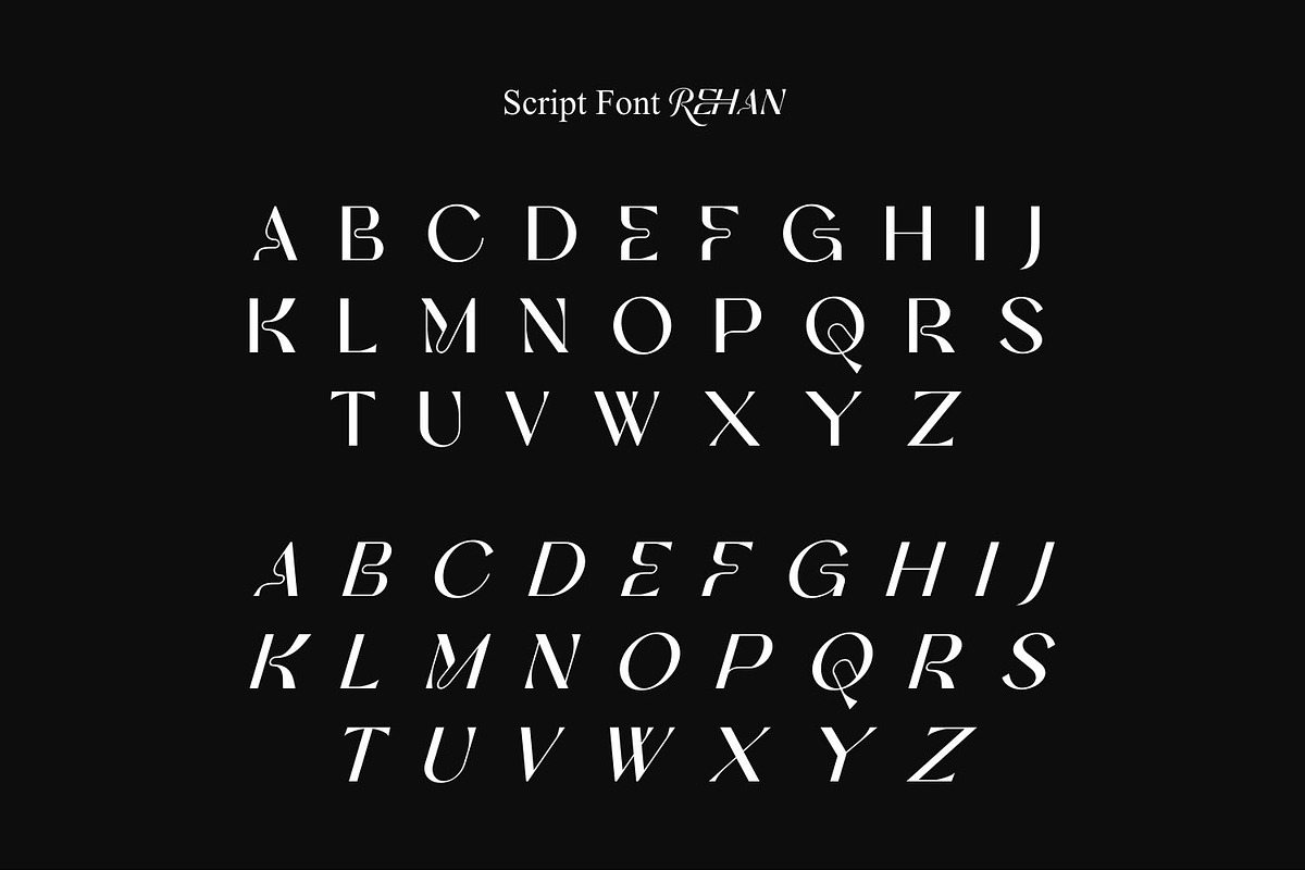 REHAN Elegant Font duo Sans Script, a Script Font by WhymoreArt (Photo 11 of 11)
