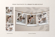 Hanging Polaroid Photo Mockup, a Social Media Template by DesignerCandies (Thumbnail 5 of 6)