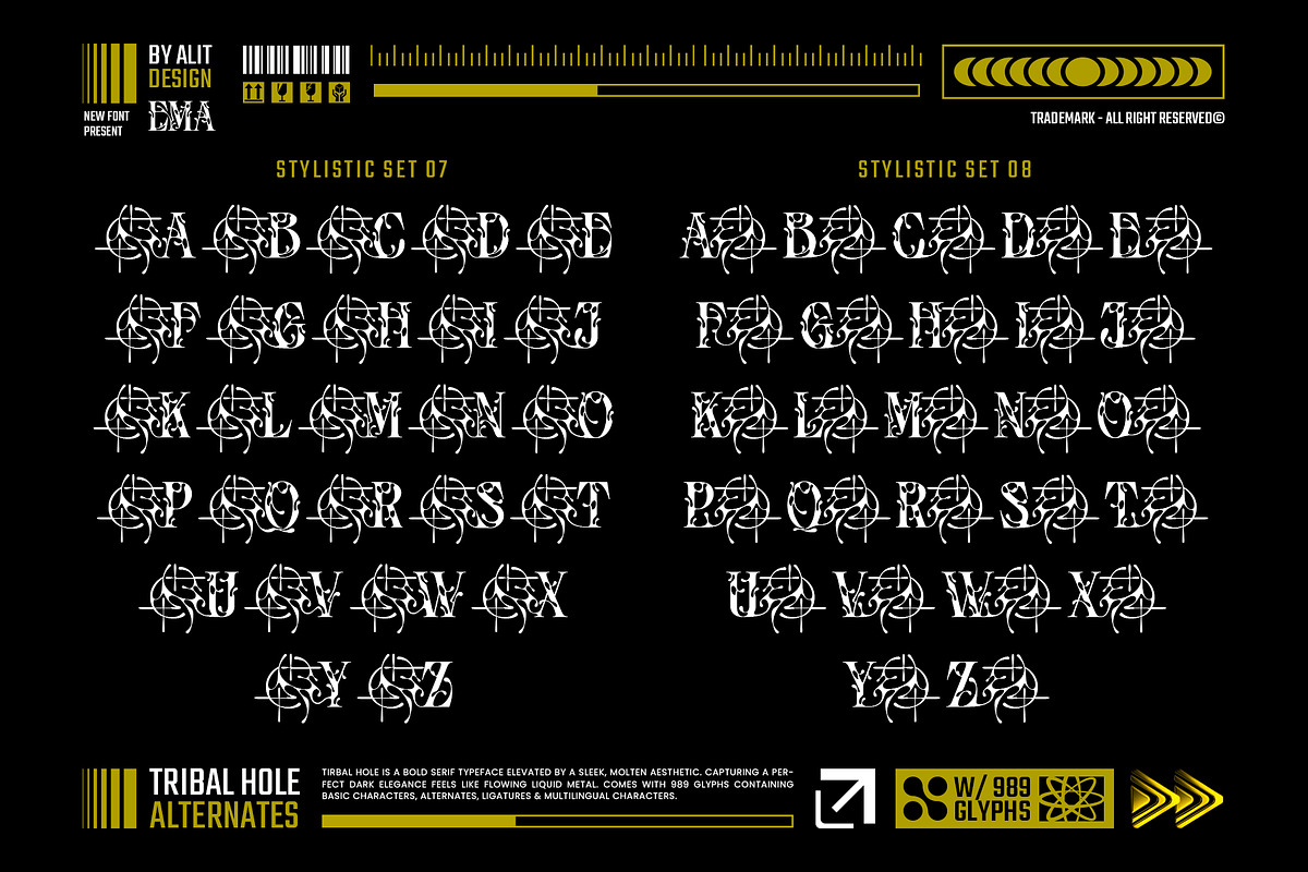 Tribal Hole Typeface, a Serif Font by alit design (Photo 13 of 20)