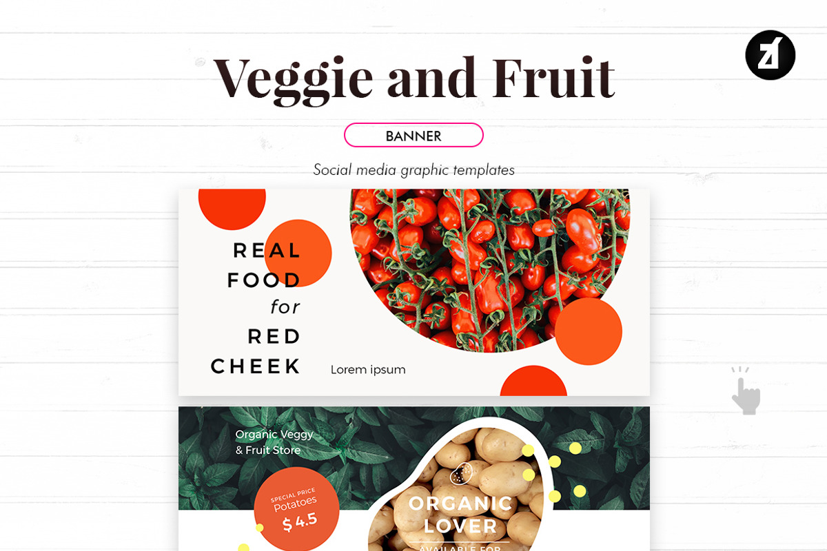 Veggie and fruit social media, a Social Media Template by Chanut is industries (Photo 9 of 11)