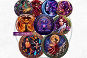 Women's Day Round Cliparts V3, a Seasonal Illustration by ThatsDesignArt (Thumbnail 7 of 11)