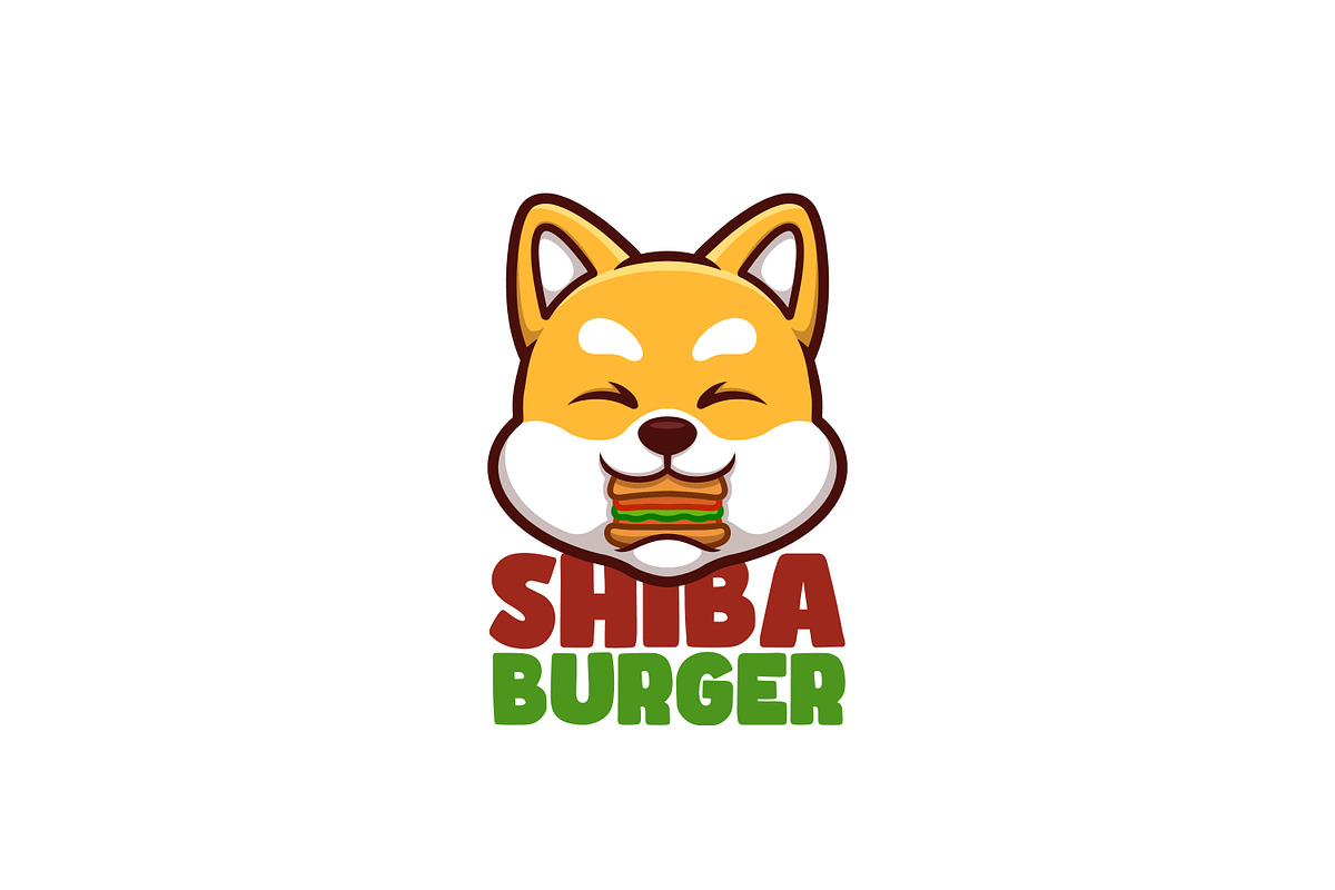 Shiba Burger Cartoon Mascot Logo, a Branding & Logo Template by Gumrega Studio