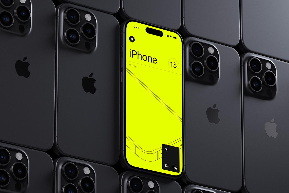 J-Mockups: iPhone 15 Pro, an iPhone Mockup by ls.graphics (Photo 7 of 10)