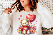Valentines Day Teddy Bear Clipart, an Illustration by SinaCreation (Thumbnail 8 of 11)