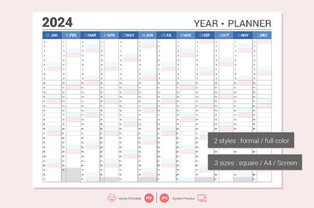 One Page Calendar 2020 | Stationery Templates ~ Creative Market