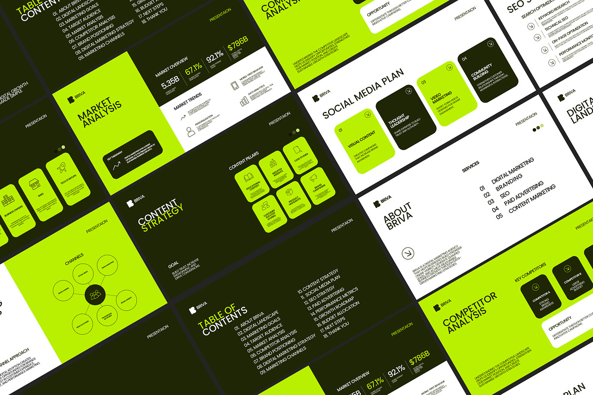 Briva | Digital Marketing Template, a Presentation Template by adoestudio (Photo 6 of 6)