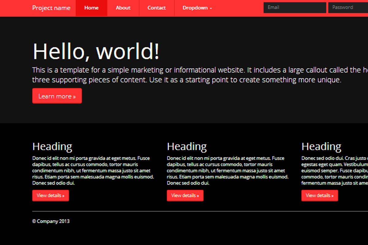 Bootstrap v.3.0. theme flat ui, a Bootstrap Template by Bootstraptor (Photo 1 of 5)
