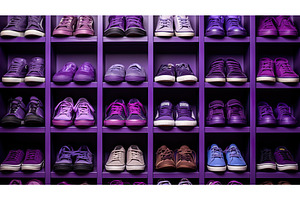 style purple sneakers ai generated, a Beauty & Fashion Photo by pikepicture