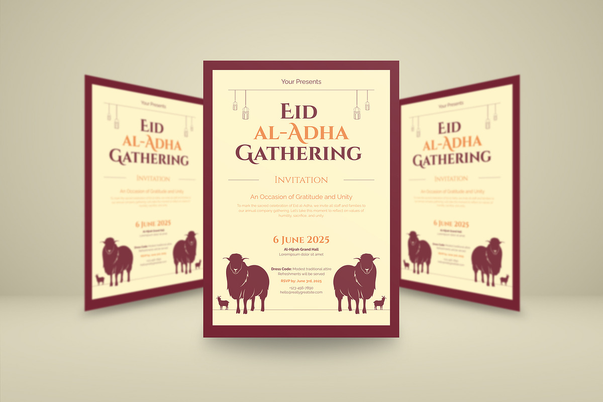 Minimalist Corporate Eid al-Adha, an Invitation Template by Artnivora.Std