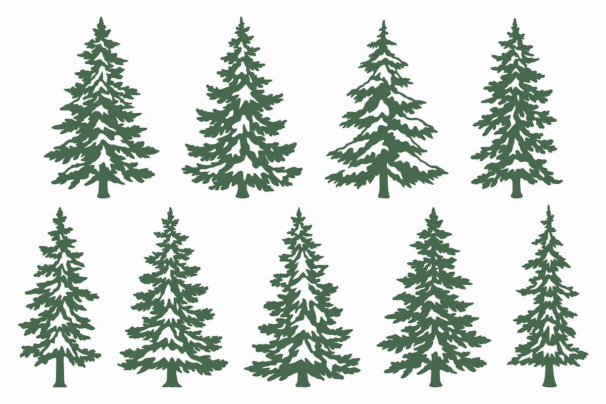 Snowy Pine Tree SVG PNG Bundle, a Seasonal Illustration by Kusumaillustration (Photo 12 of 14)