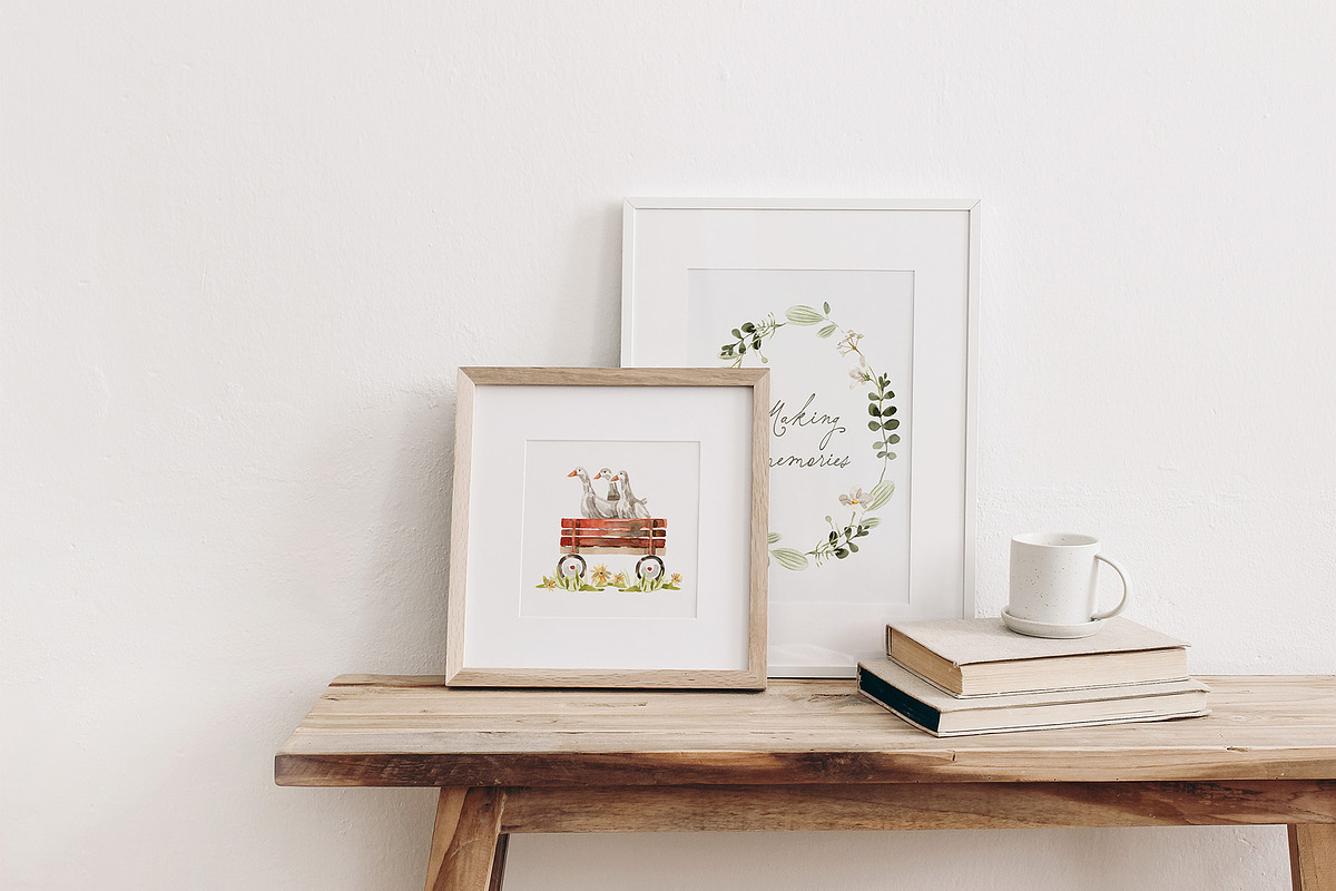 Country Charm watercolor farm, a Decorative Illustration by svetsum (Photo 7 of 7)