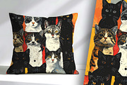 Black Cats Vintage Seamless Repeat, an Animal Illustration by Sharon Schwalbe (Thumbnail 2 of 4)