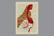 Call Now! Vector retro poster set., a Technology Illustration by PoPaShop (Thumbnail 8 of 8)