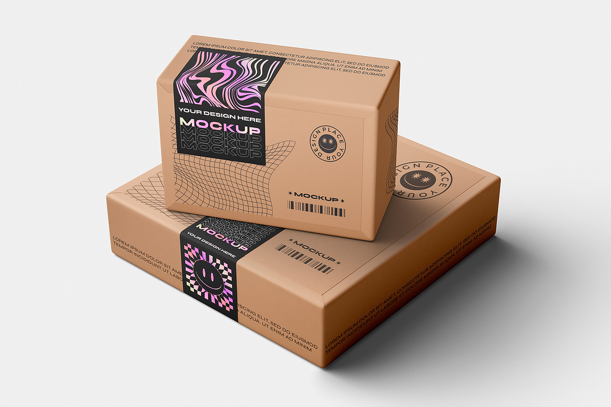 Adhesive Sealing Labels Mockup Set, a Packaging Mockup by ForgeDesign (Photo 4 of 10)
