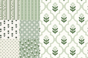 Sage Green Ditsy Floral Cottagecore, a Pattern Graphic by Pattern Whimsy (Thumbnail 3 of 9)