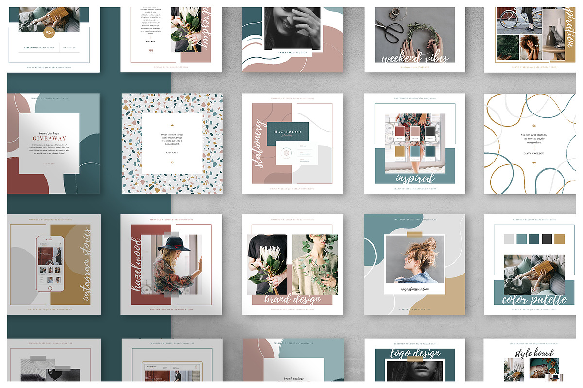 HAZELWOOD | Social | Canva & PPT, a Social Media Template by Marigold Studios (Photo 4 of 9)