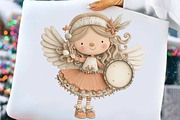 Whimsical Christmas Angel Clipart, an Illustration by Craft Nest (Thumbnail 8 of 9)