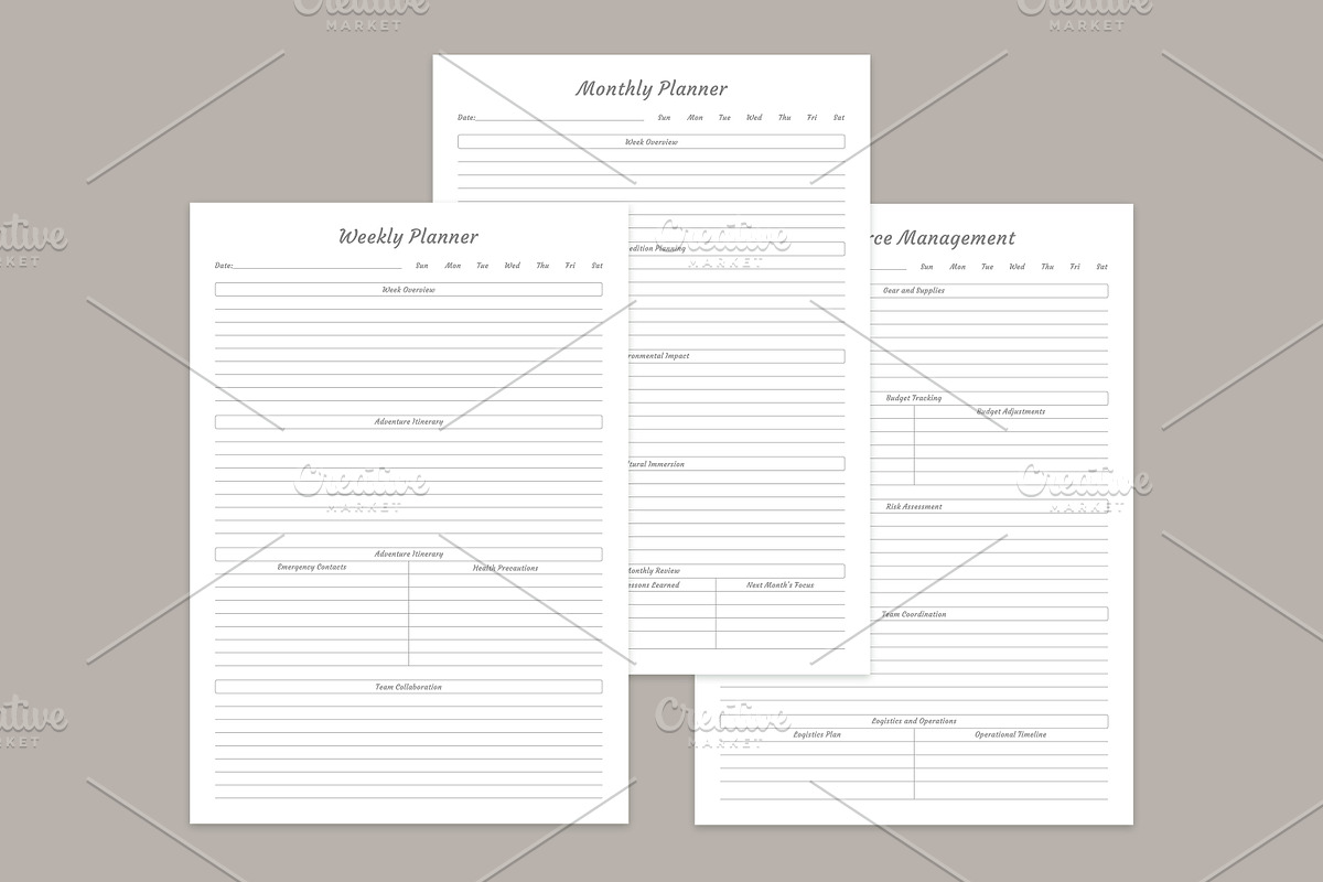 Generic Planning Pages Set V-18, a Stationery Template by shahsoft (Photo 3 of 3)