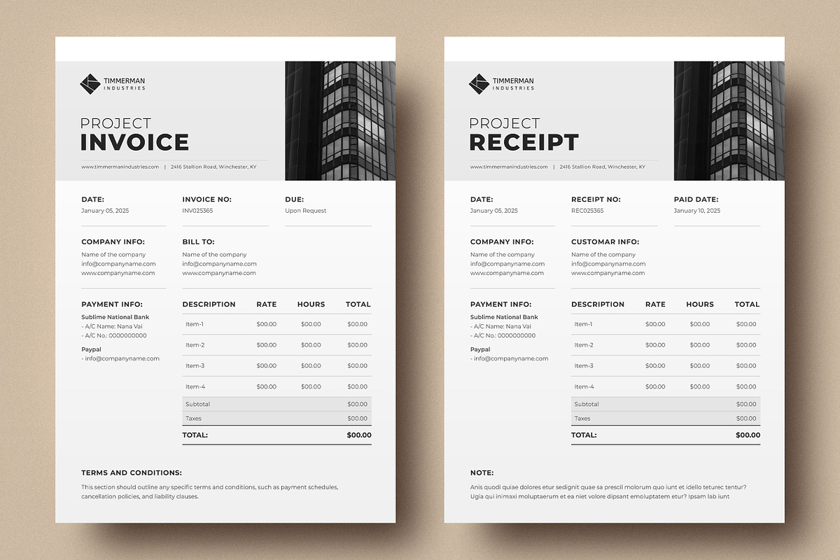 Business Proposal, Invoice Template