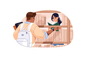 Students' life in university set, an Education Illustration by PaperTrident (Thumbnail 9 of 9)