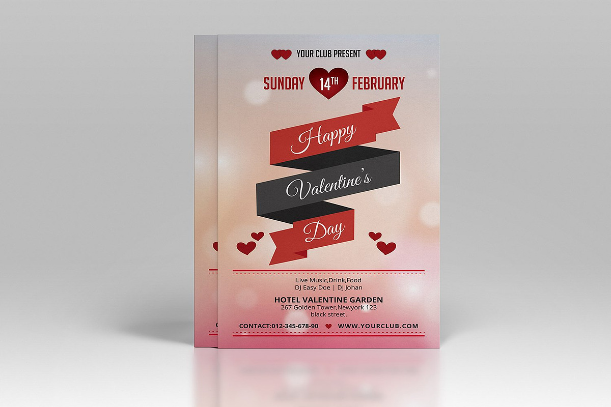 Valentine’s Day Party Flyer, an Invitation Template by Template Shop (Photo 1 of 3)