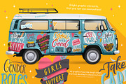 Feminism, letterings+graphics, an Education Illustration by Nina's Illustration Shop (Thumbnail 3 of 6)