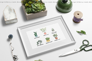 Home Potted Plant Art Set