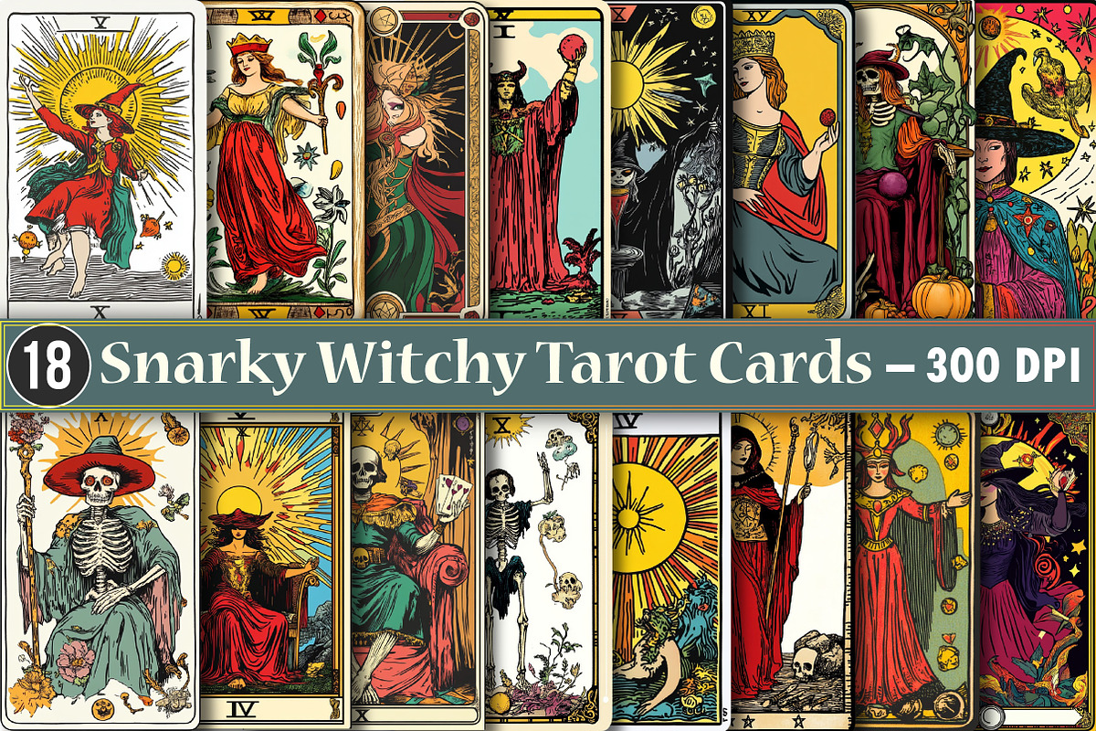 Snarky Witchy Tarot Sublimation PNG, an Illustration by SinaCreation (Photo 1 of 5)
