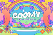 Goomy Psychedelic Font Display, a Handwritten Font by GRVS Studio (Thumbnail 1 of 4)