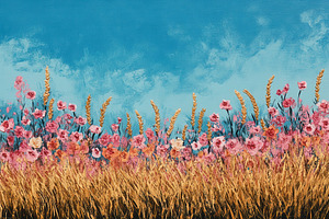 A soft, rustic border made of wheat, a Photo by Pavel_design