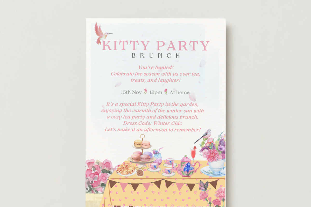 Kitty Party Brunch Invitation