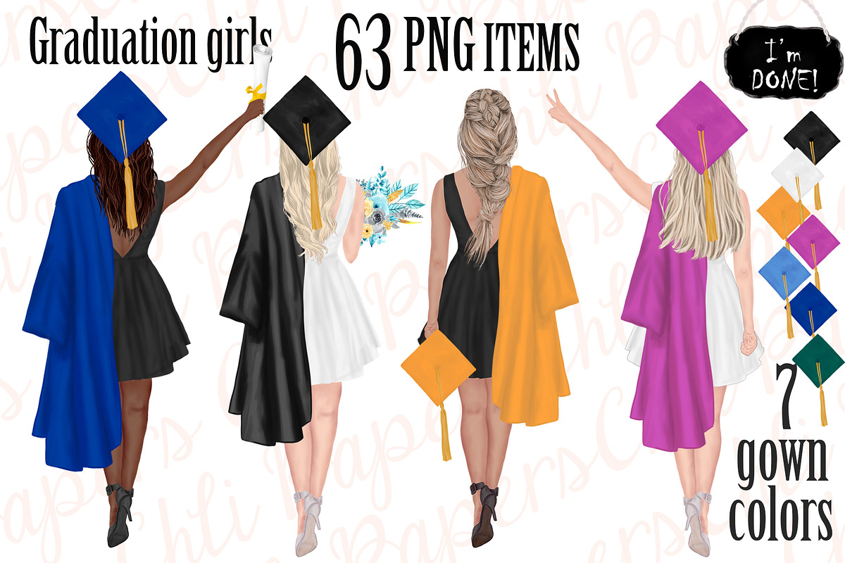 Graduation Girls,Graduation gowns, an Education Illustration by chilipapers (Photo 1 of 5)