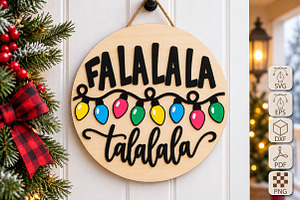 Christmas Falalala SVG Laser Cut