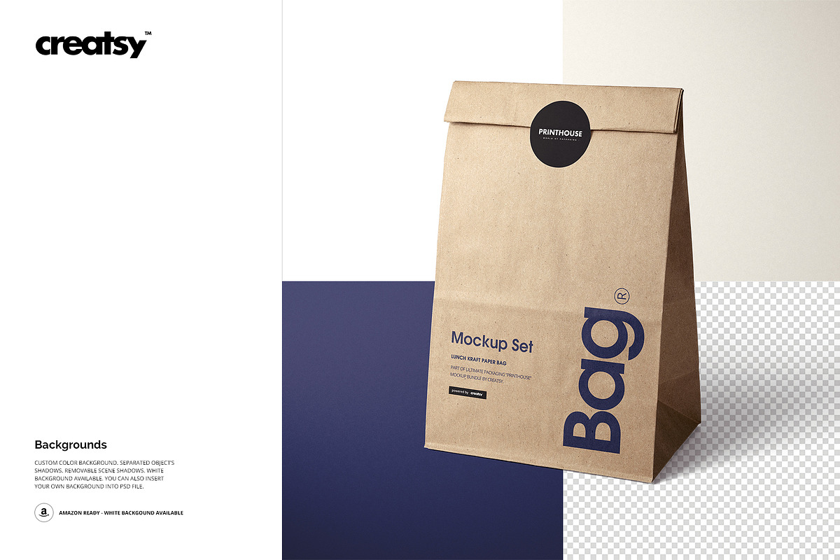 Lunch Kraft Paper Bag Mockup Set, a Household Mockup by creatsy5 (Photo 11 of 13)