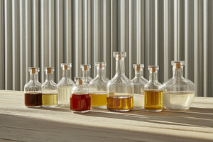 Variety glass bottles filled with ho, a Photo by Dvoevnore photos