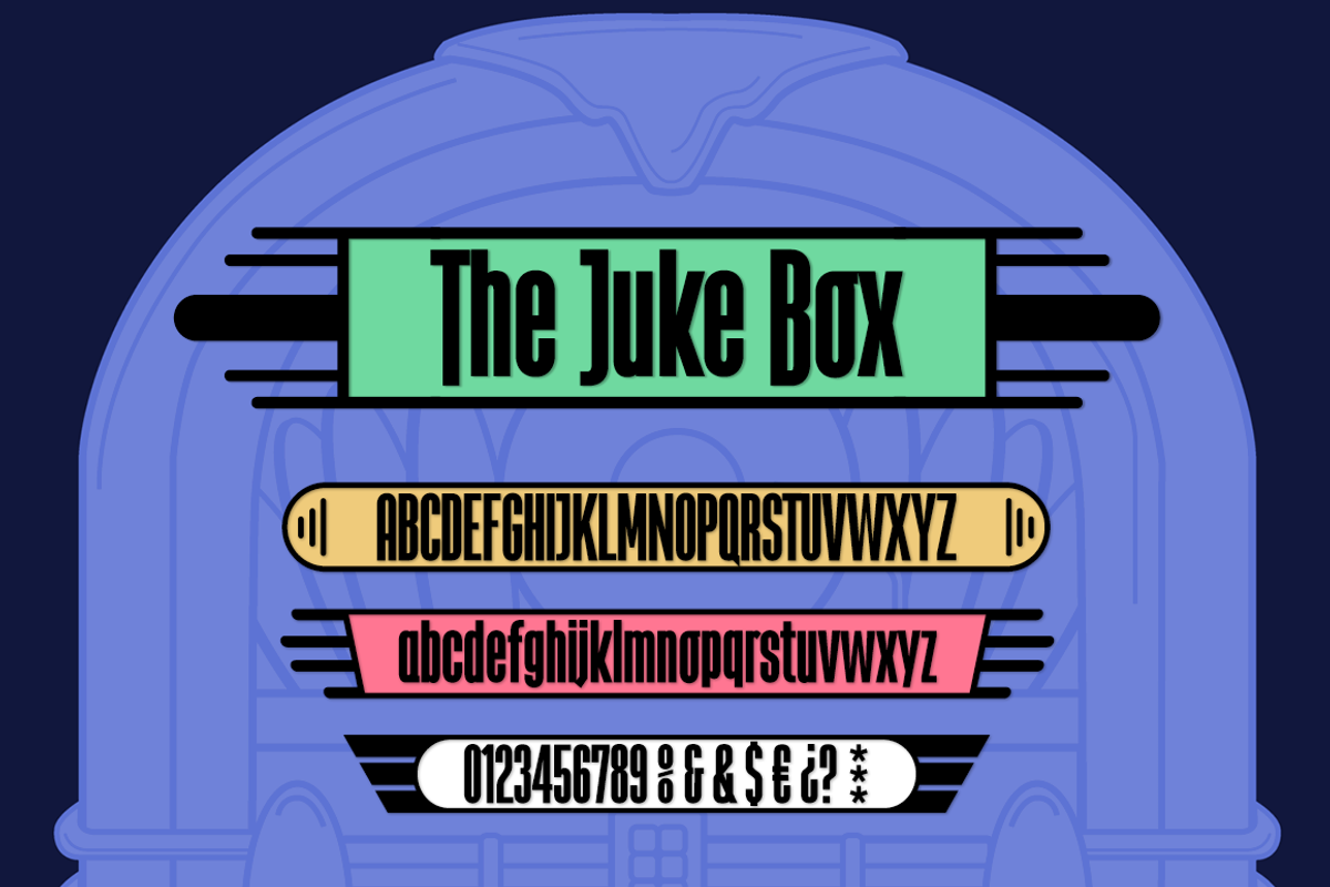 The Juke Box -banner font- preview 3