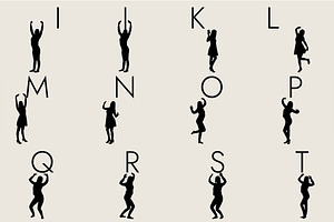 People Silhouettes Dingbats Font