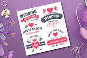 43 WEDDING VINTAGE BADGE & RIBBON, an Invitation Template by Toonsteb (Thumbnail 3 of 14)